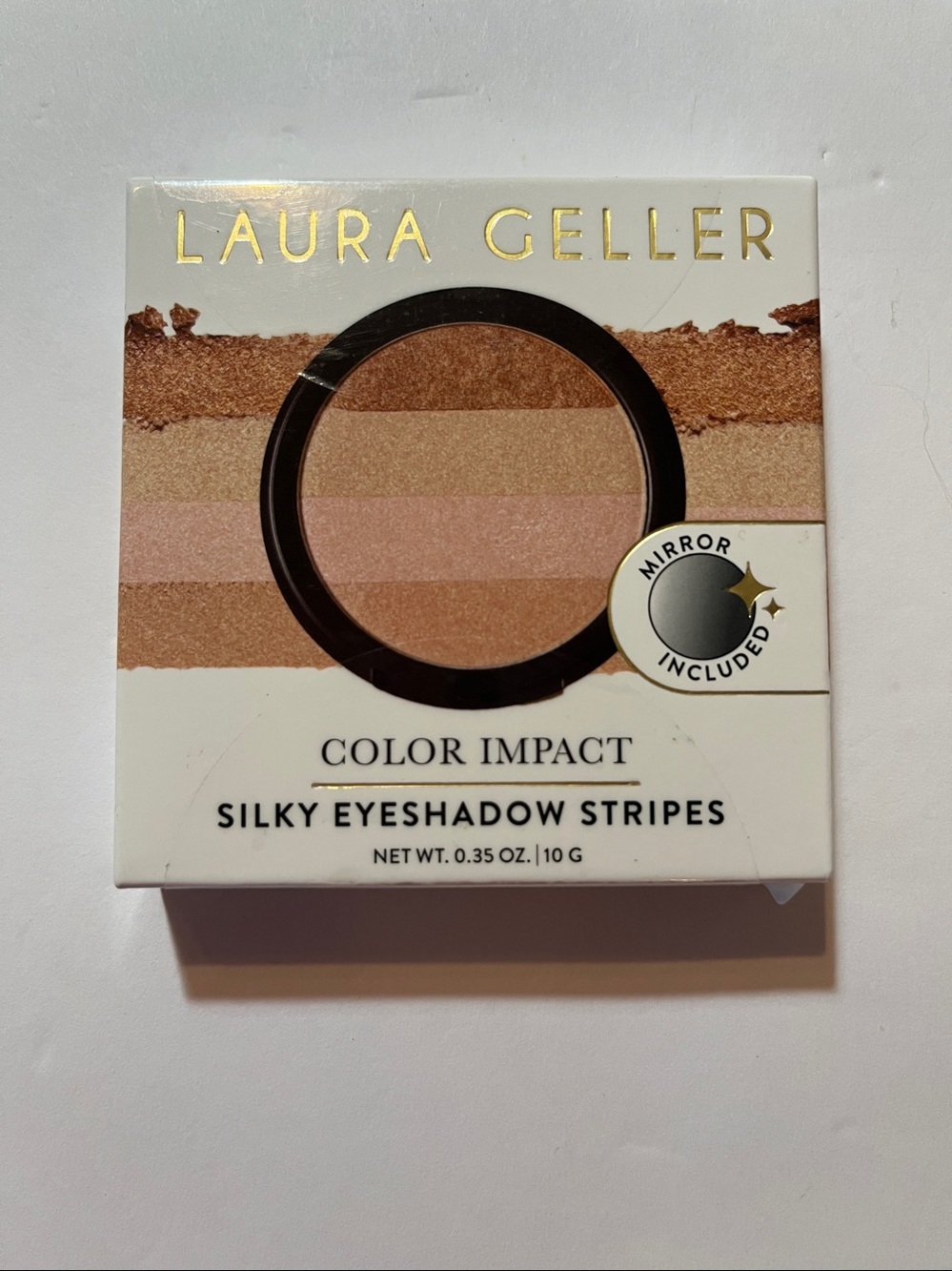 Laura Geller Neutral Four-Tone Eyeshadow Compact Mirror Included NWT